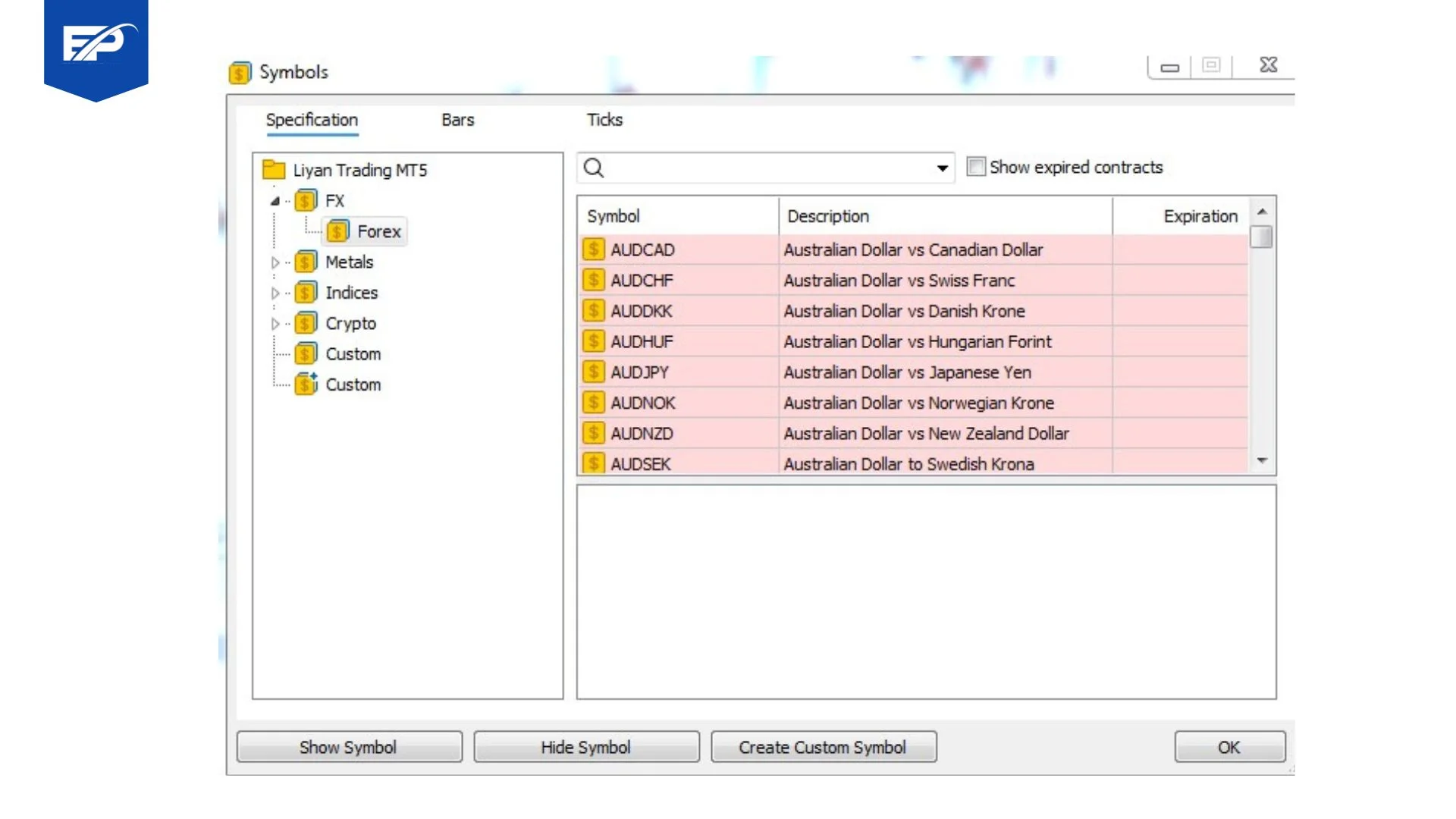نمادهای معاملاتی فارکس